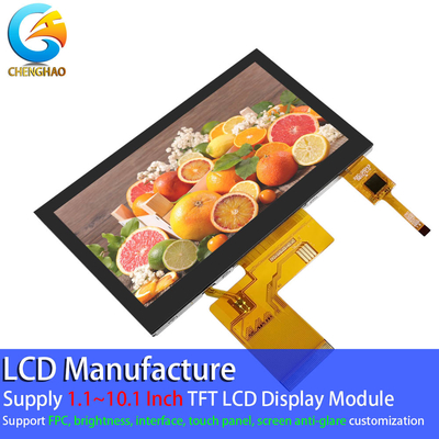 Свободный Pin 800*480 дюйма FPC 40 монитора 4,3 экрана касания LCD угла наблюдения